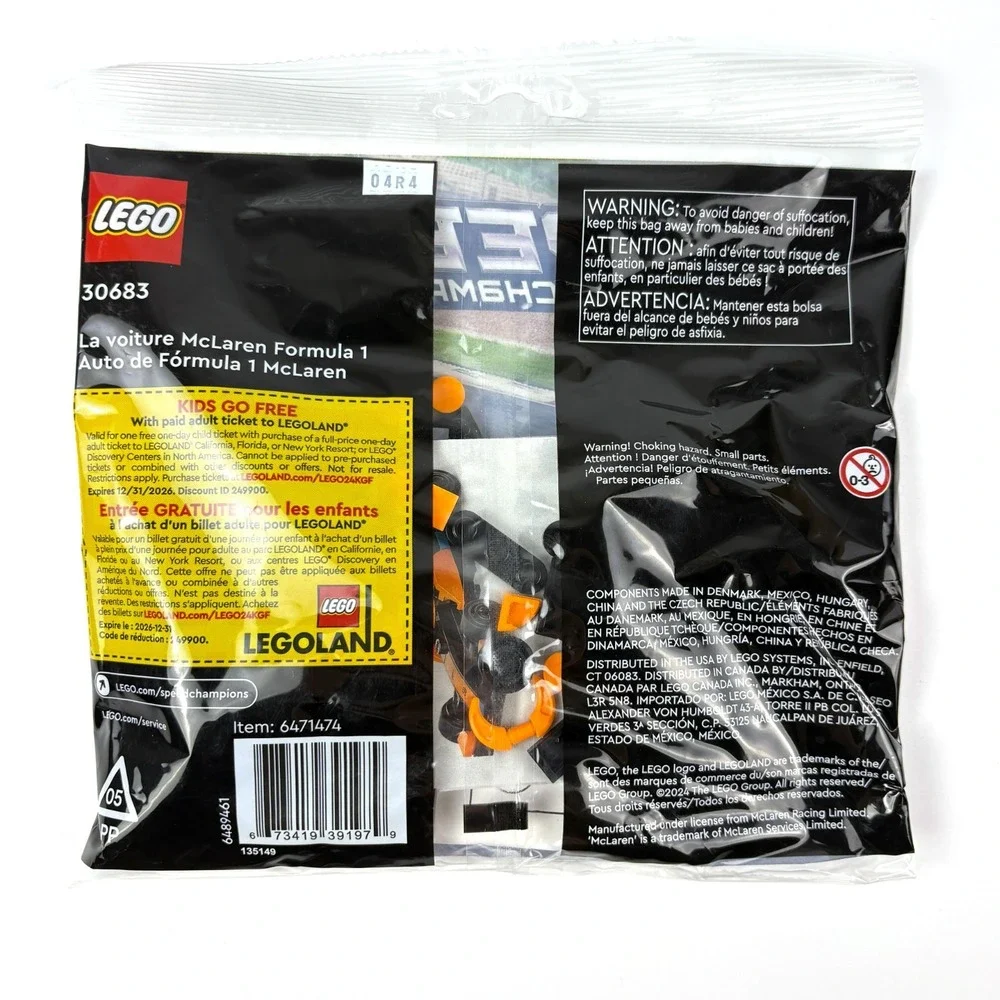 Lego Speed Champions 76919 2023 Formula 1 McLaren‎ Race Car Complete Instruction